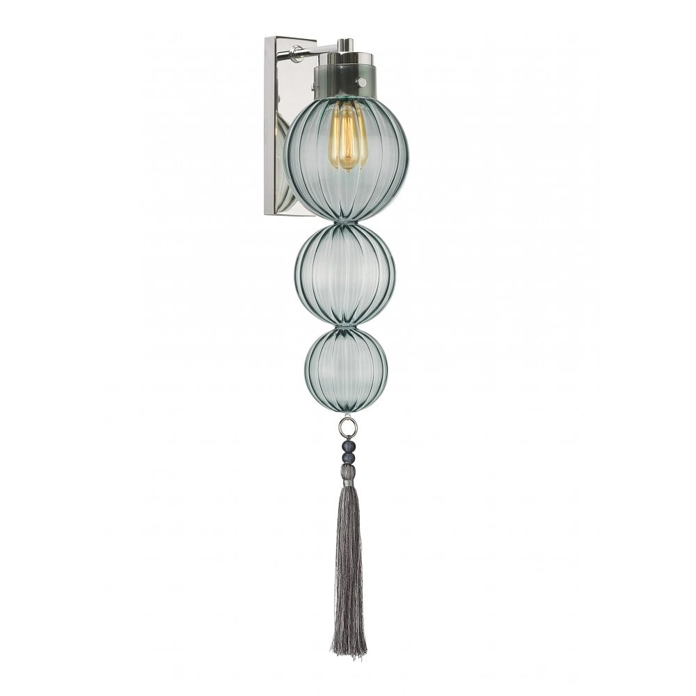 Heathfield Co Medina Opal Jade Nickel Wall Light