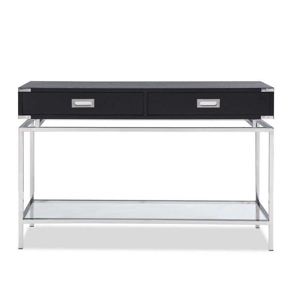 Product photograph of Liang Eimil Genoa Console Table Polished Stainless Steel from Olivia's