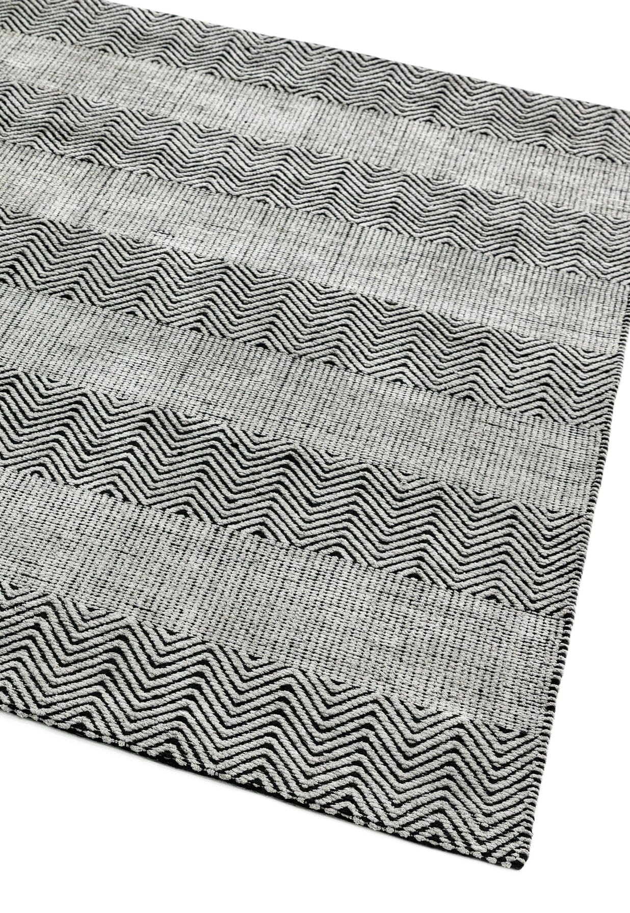 Product photograph of Asiatic Carpets Ives Hand Woven Rug Grey - 100 X 150cm from Olivia's.