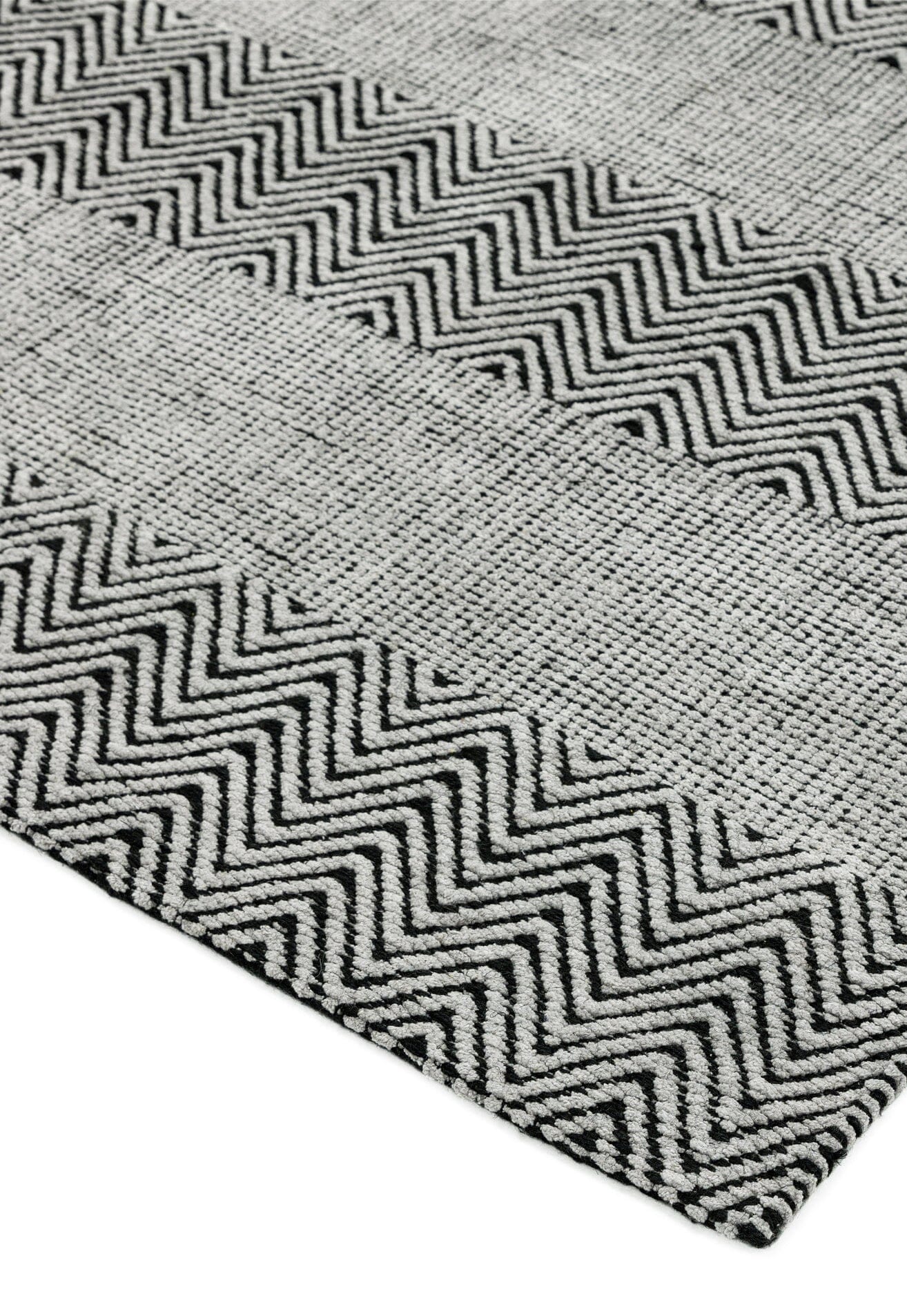 Product photograph of Asiatic Carpets Ives Hand Woven Rug Grey - 100 X 150cm from Olivia's.