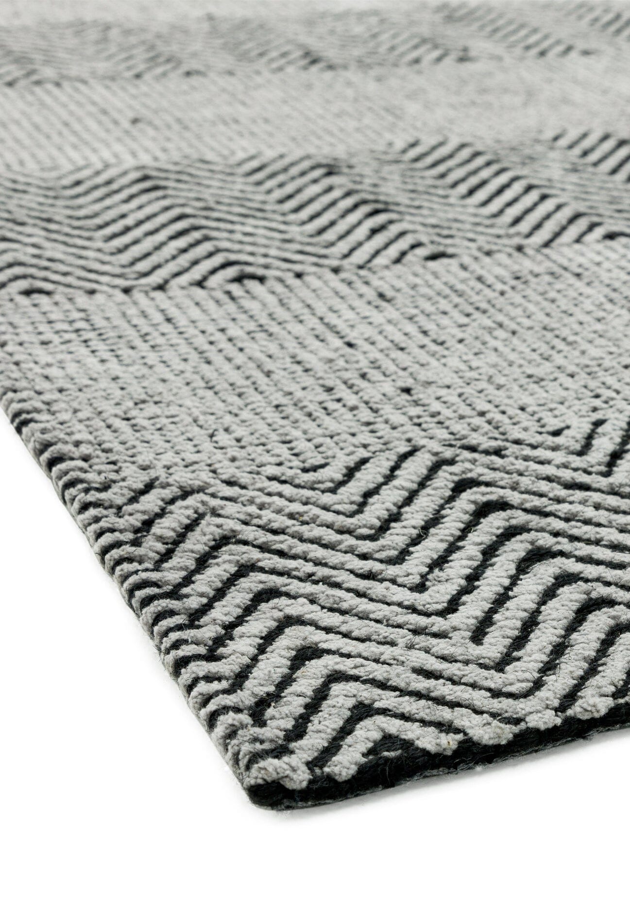 Product photograph of Asiatic Carpets Ives Hand Woven Rug Grey - 100 X 150cm from Olivia's.