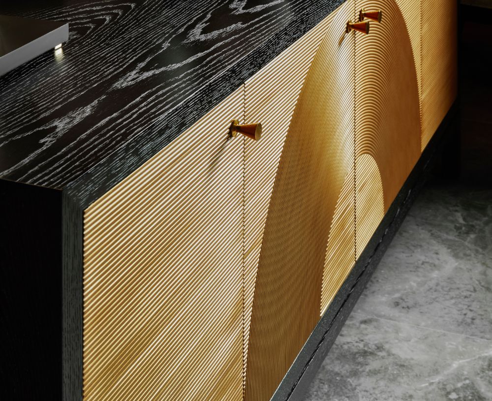 Product photograph of Theodore Alexander Reed Sideboard Gilt Finish from Olivia's.
