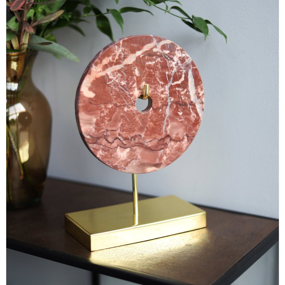 Light Living Bayon Ornament Marble Pink Gold