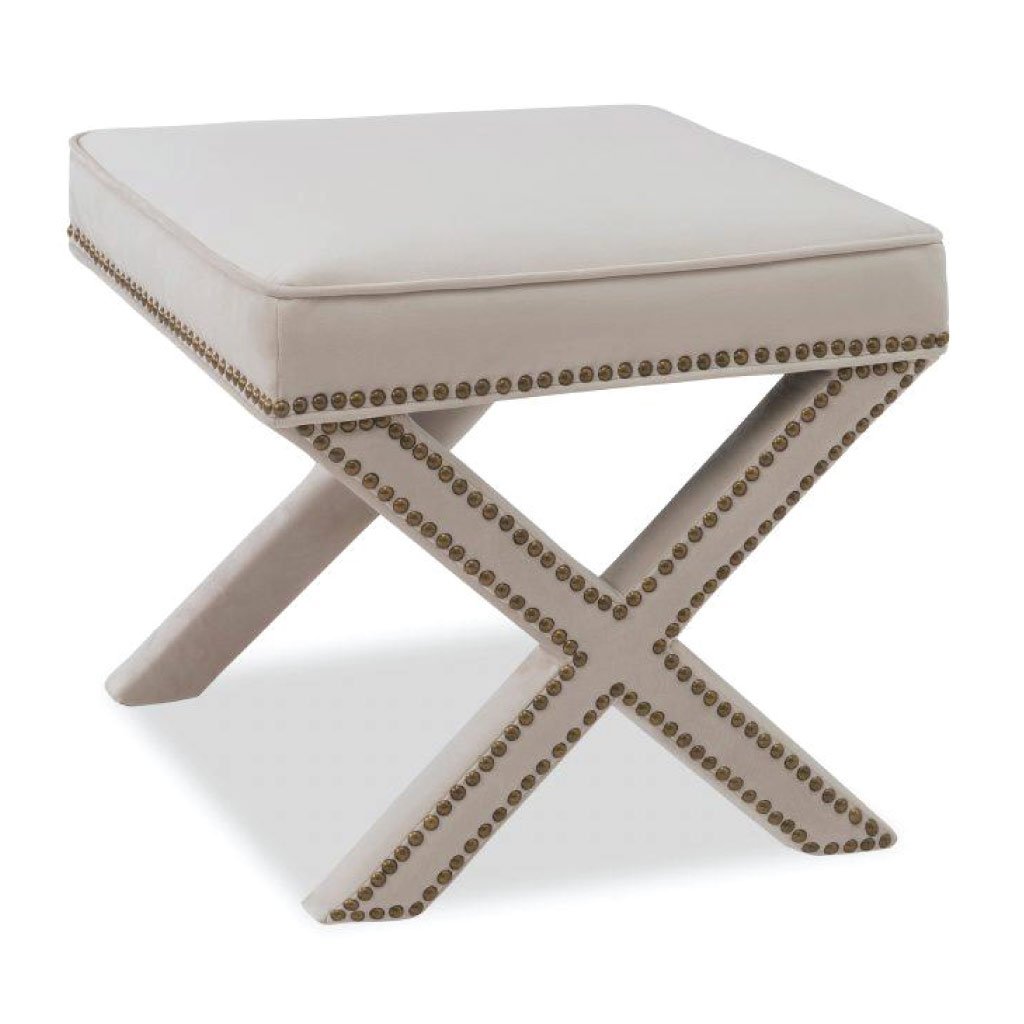 Product photograph of Liang Eimil Alvar Footstool Grey from Olivia's