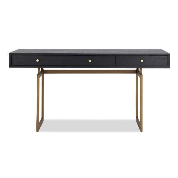 Product photograph of Liang Eimil Hamilton Desk Antique Brass from Olivia's