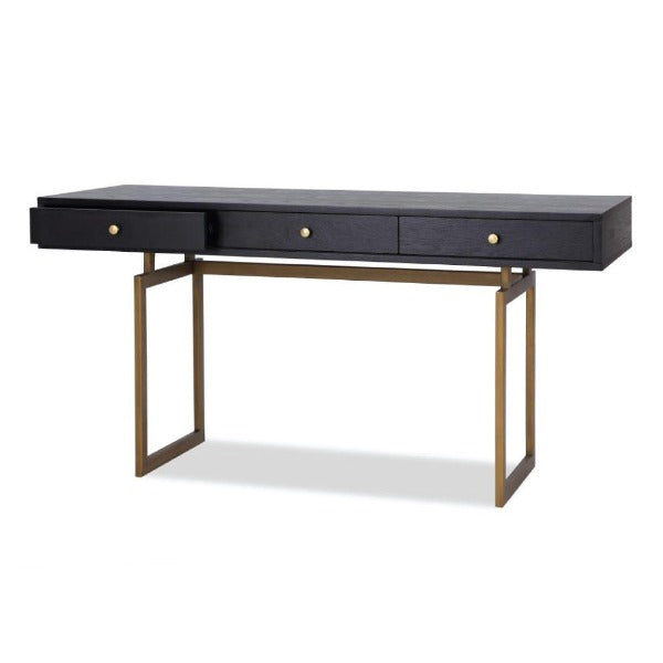 Product photograph of Liang Eimil Hamilton Desk Polished Stainless from Olivia's.