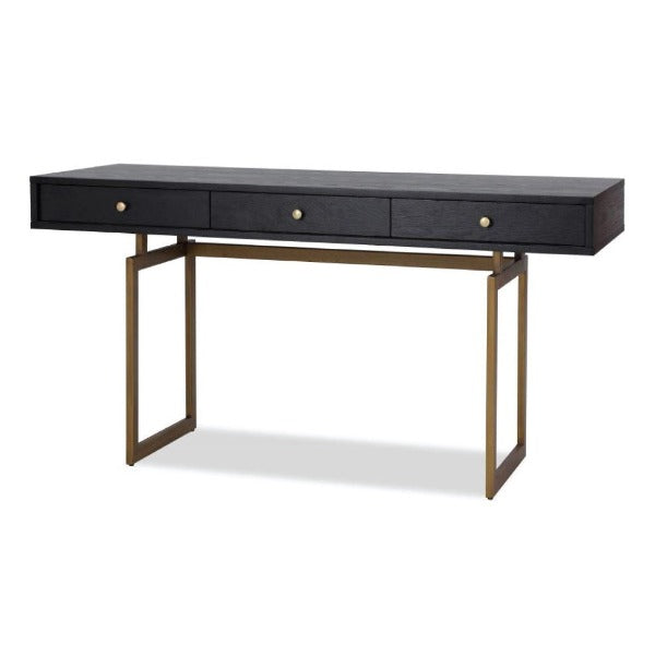 Product photograph of Liang Eimil Hamilton Desk Antique Brass from Olivia's.