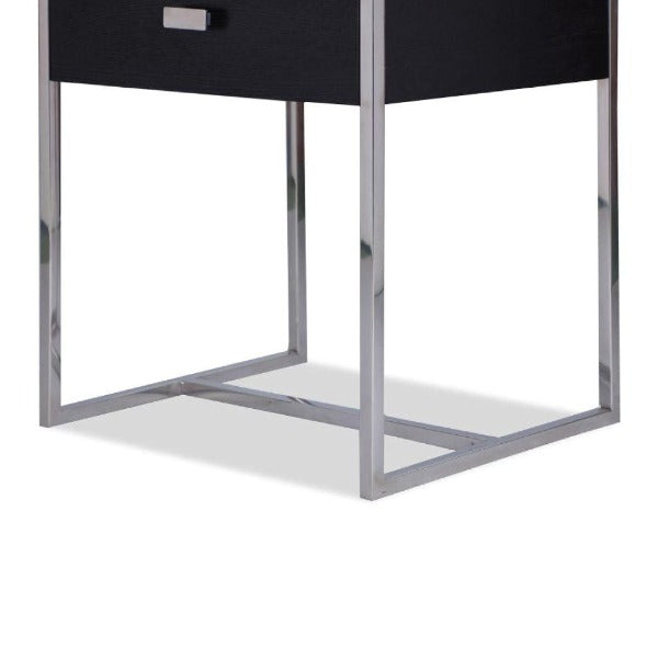 Product photograph of Liang Eimil Holman Bedside Table Steel from Olivia's.