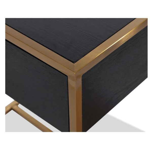 Product photograph of Liang Eimil Holman Bedside Table Steel from Olivia's.