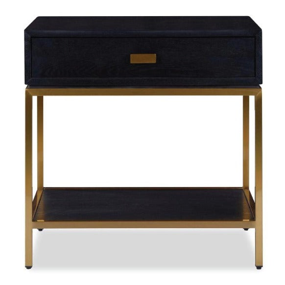 Product photograph of Liang Eimil Levi Bedside Table In Brass from Olivia's
