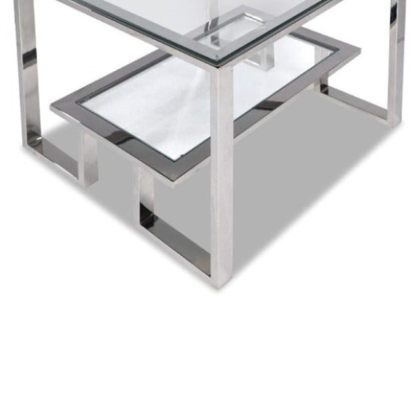 Product photograph of Liang Eimil Stainless Steel Mayfair Side Table from Olivia's.