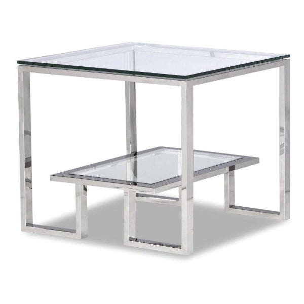 Product photograph of Liang Eimil Stainless Steel Mayfair Side Table from Olivia's.
