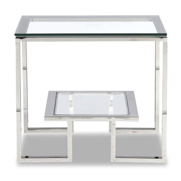 Product photograph of Liang Eimil Stainless Steel Mayfair Side Table from Olivia's