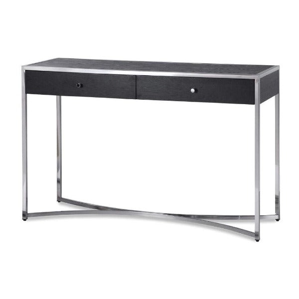Product photograph of Liang Eimil Rivoli Dressing Table In Stainless Steel from Olivia's.