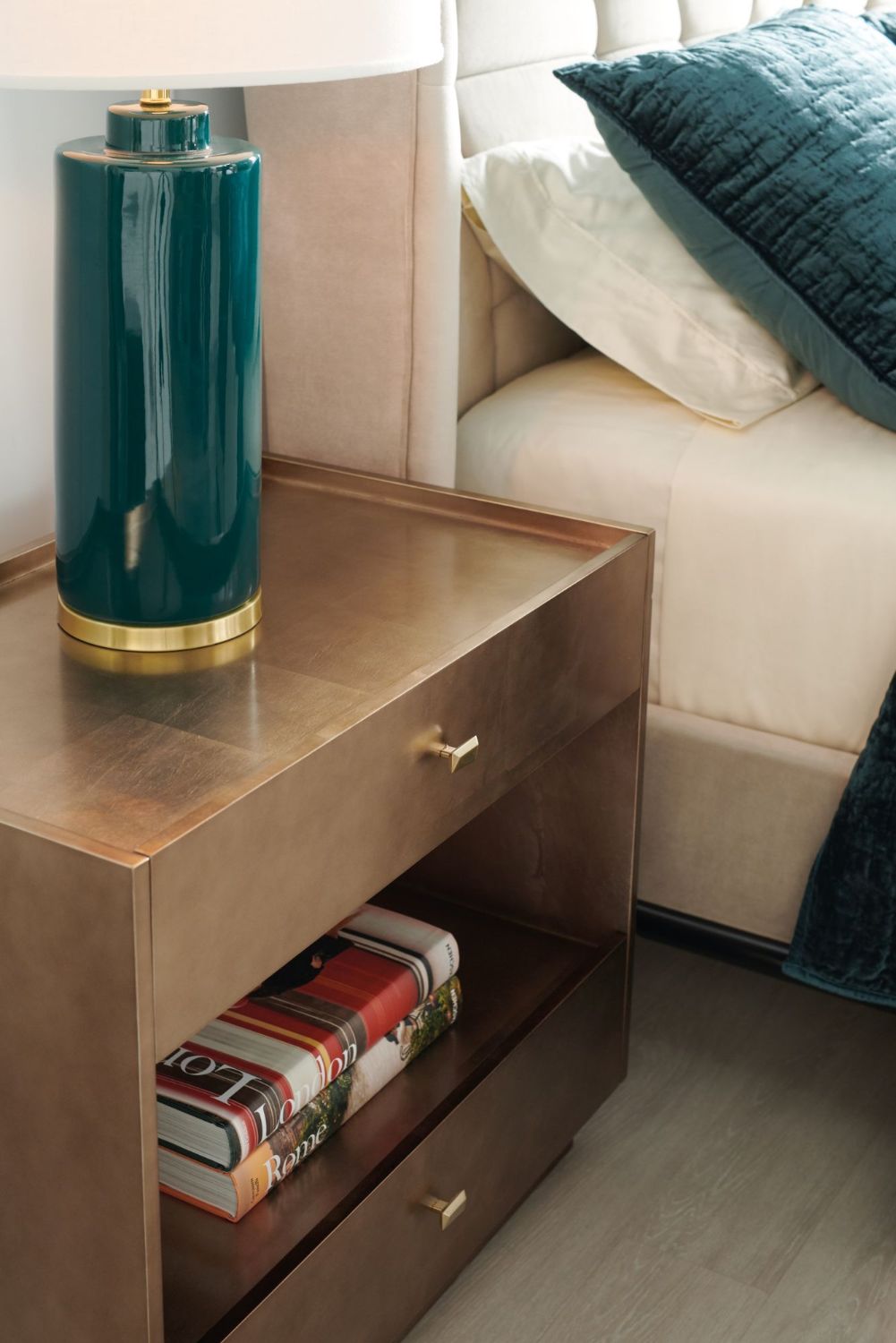 Product photograph of Caracole Modern Edge Perimeter Bedside Table from Olivia's.