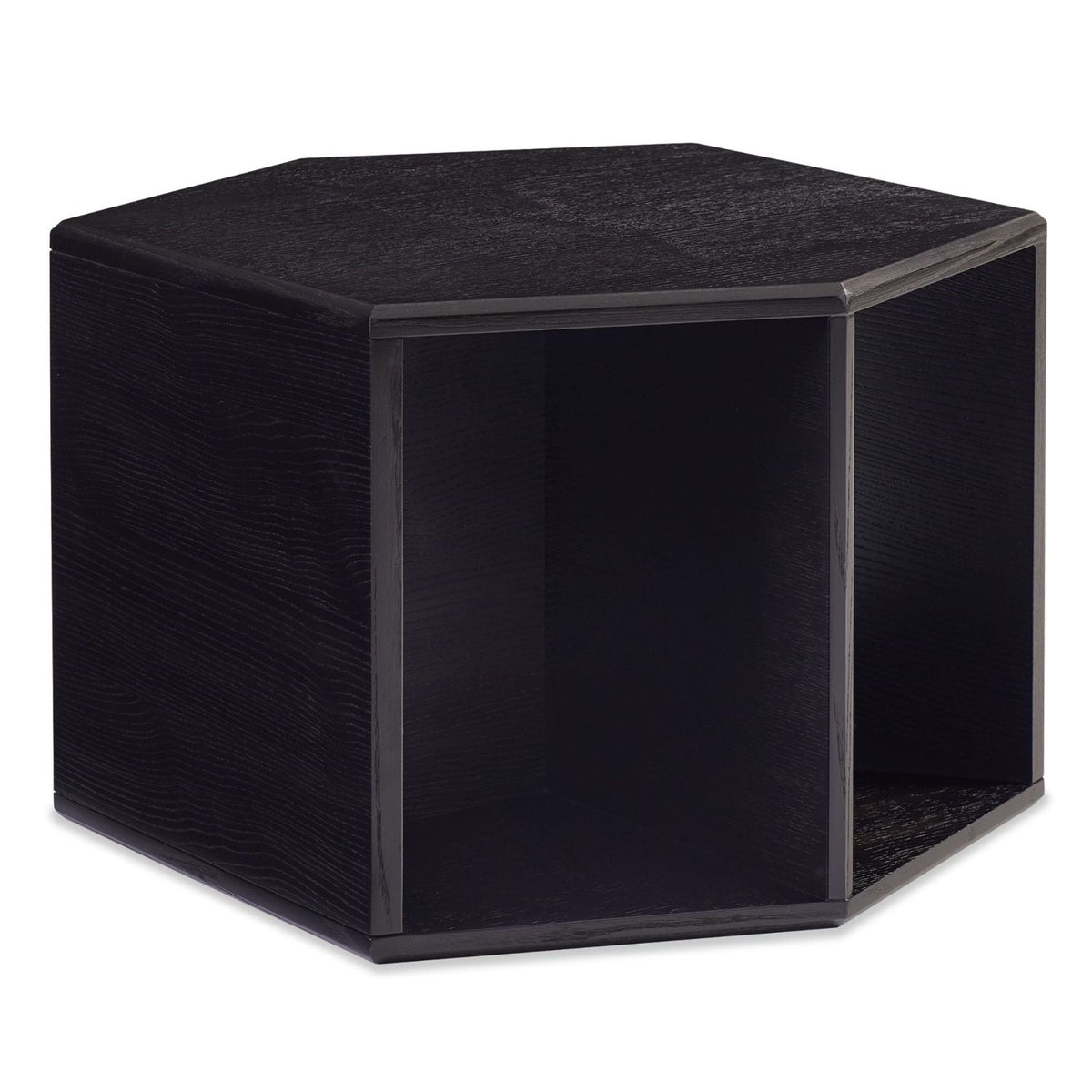 Product photograph of Caracole Modern Remix Hexagon End Coffee Table In Black from Olivia's