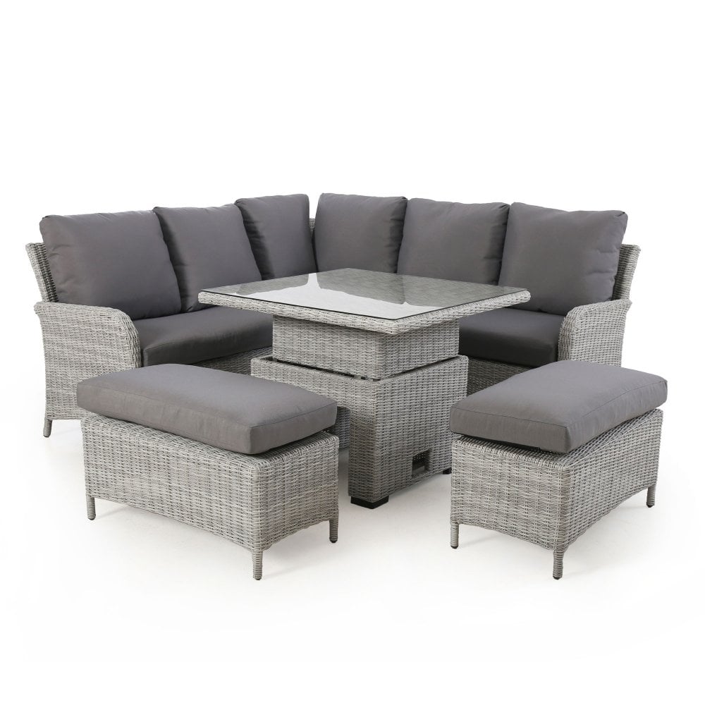 Maze Rattan Ascot Outdoor Furniture Set In Grey