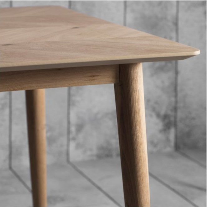 Product photograph of Gallery Interiors Milano 6-8 Seater Extending Scandi Dining Table In Oak from Olivia's.