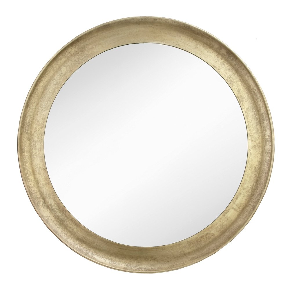 Product photograph of Rv Astley Navan Mirror Distressed Gold Leaf Finish from Olivia's
