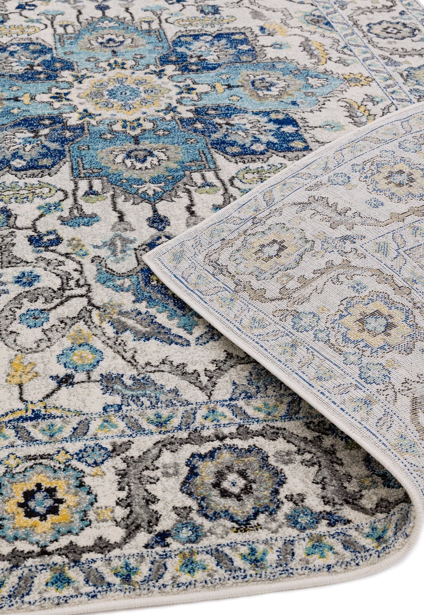 Product photograph of Asiatic Carpets Nova Machine Woven Rug Persian Blue - 200 X 290cm from Olivia's.