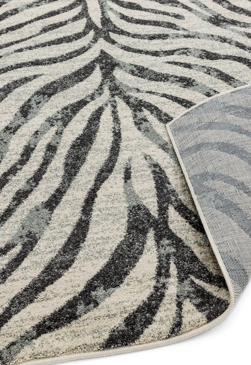Product photograph of Asiatic Carpets Nova Machine Woven Rug Zebra Grey - 160 X 230cm from Olivia's.