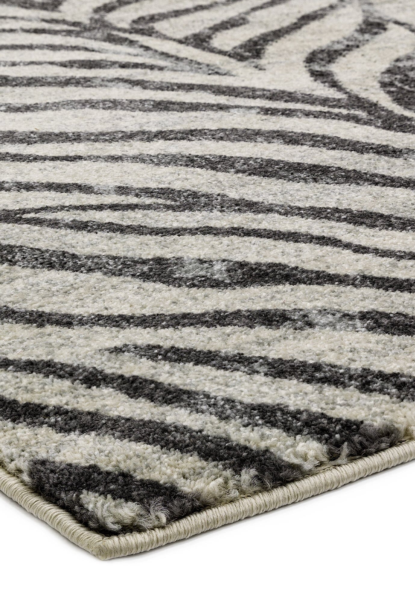 Product photograph of Asiatic Carpets Nova Machine Woven Rug Zebra Grey - 160 X 230cm from Olivia's.