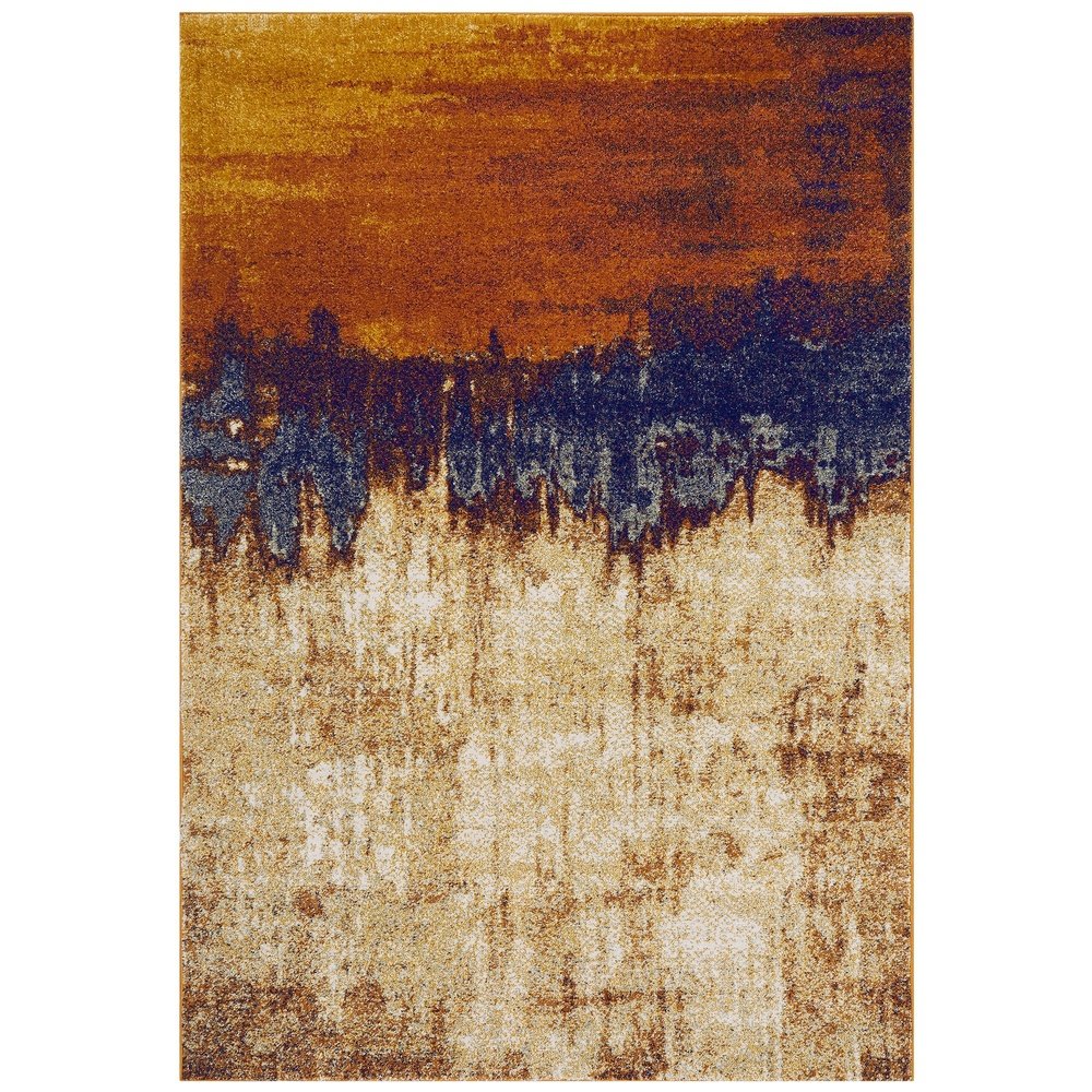 Asiatic Carpets Nova Machine Woven Rug Distress Orange - 160 x 230cm