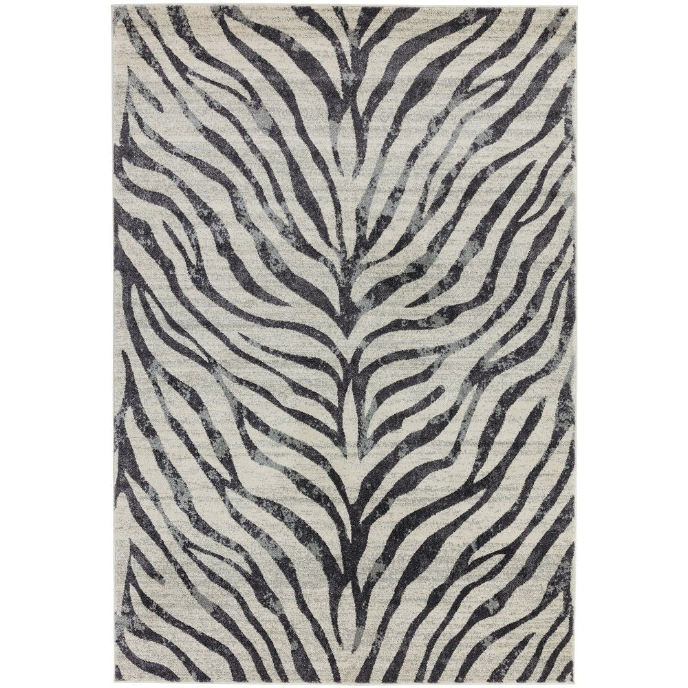 Product photograph of Asiatic Carpets Nova Machine Woven Rug Zebra Grey - 200 X 290cm from Olivia's
