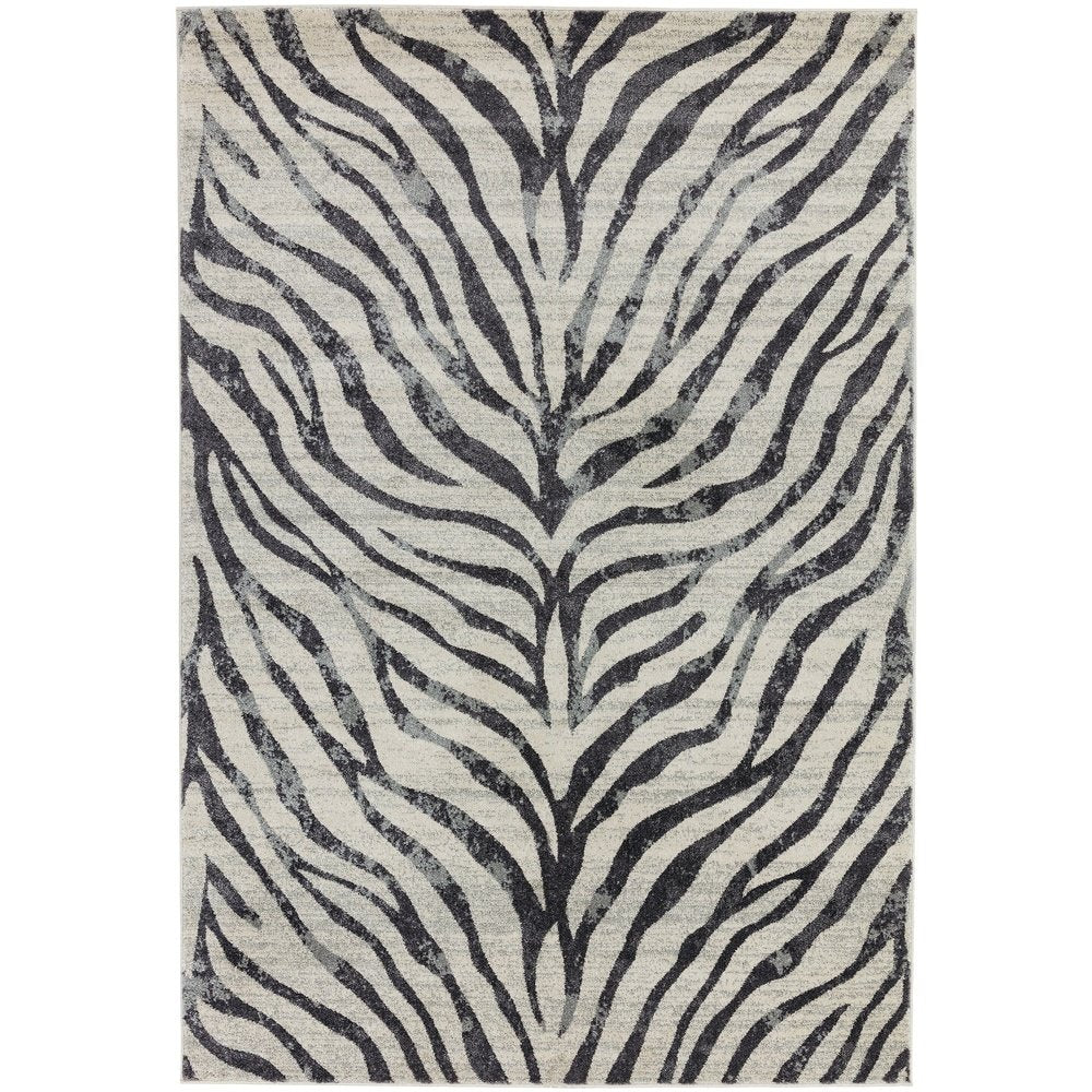 Product photograph of Asiatic Carpets Nova Machine Woven Rug Zebra Grey - 160 X 230cm from Olivia's