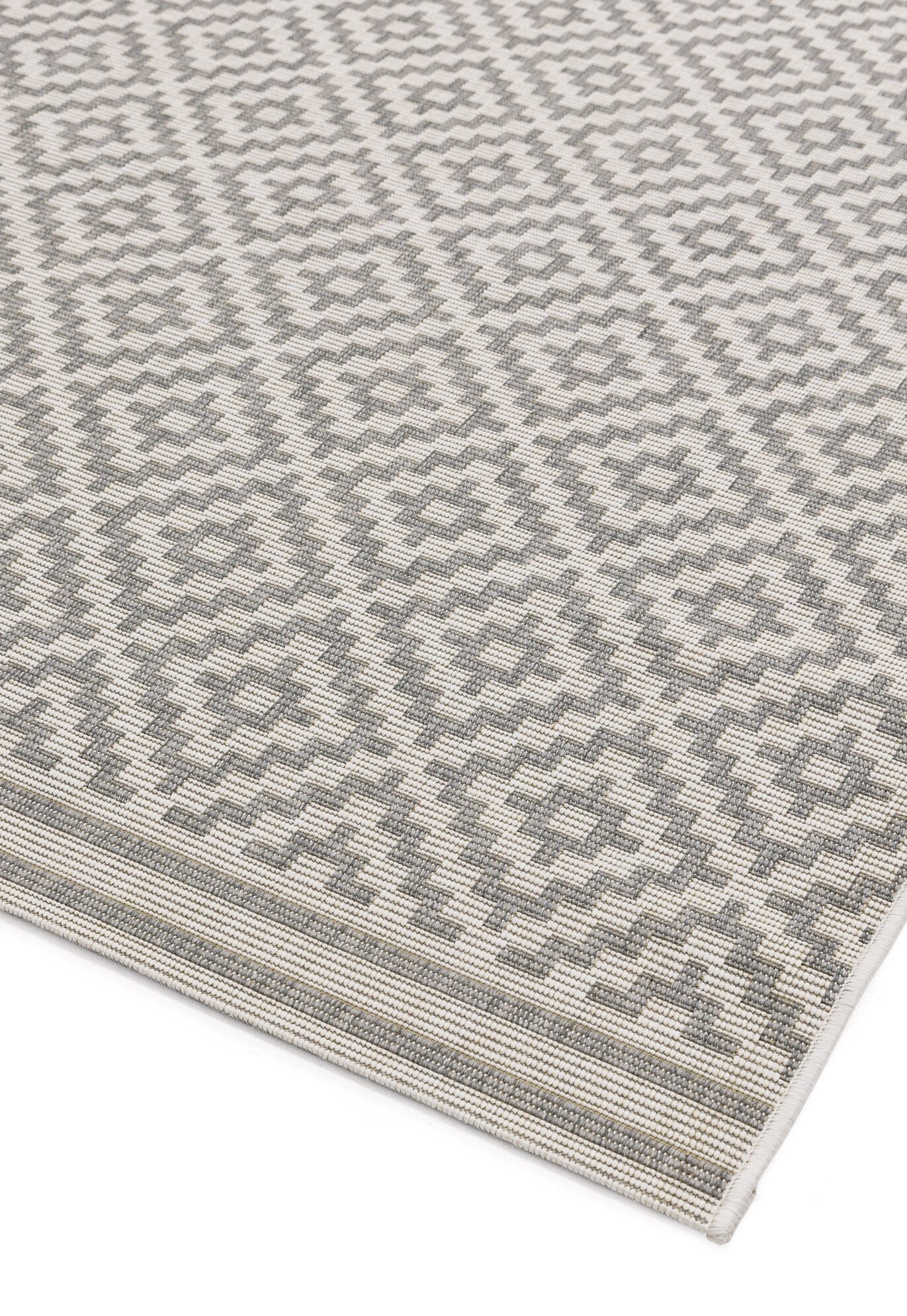 Product photograph of Asiatic Carpets Patio Machine Woven Rug Diamond Grey - 160 X 230cm from Olivia's.