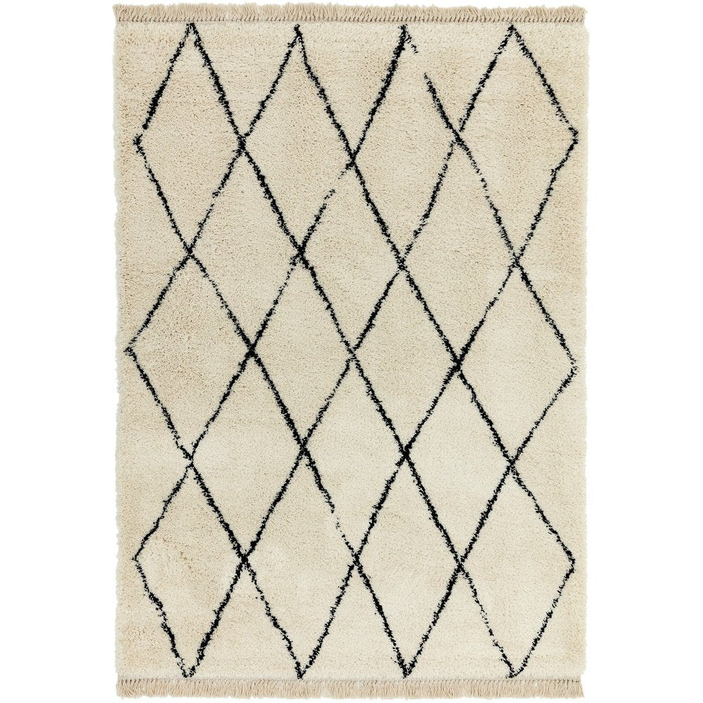 Product photograph of Asiatic Carpets Rocco Machine Woven Rug Cream Diamond - 200 X 290cm from Olivia's