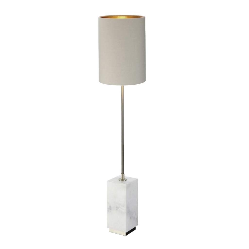 Product photograph of Tax Free Rv Astley Lindau Table Lamp White Marble And Antique Brass from Olivia's