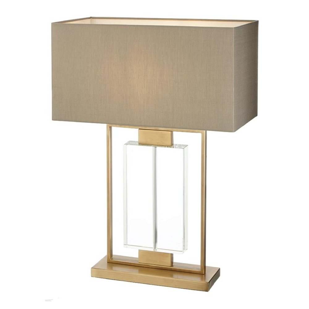 Product photograph of Rv Astley Ryston Table Lamp Antique Brass Finish Crystal from Olivia's