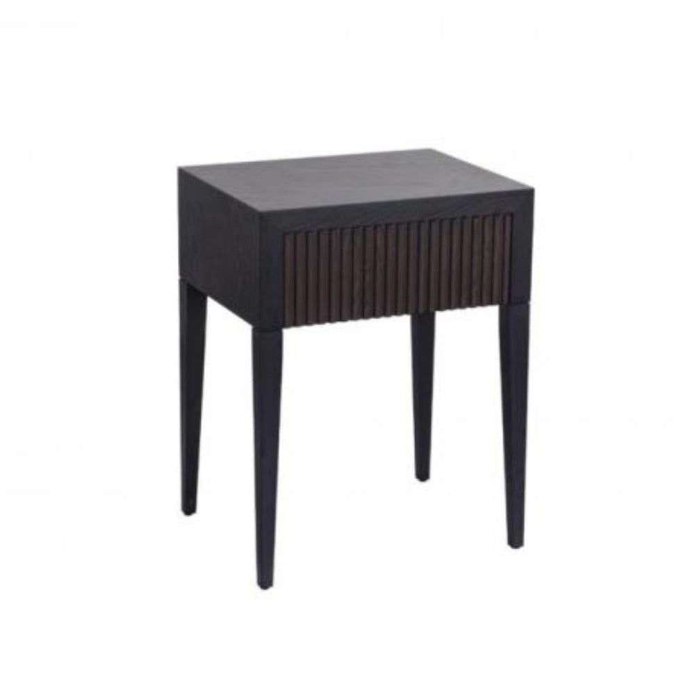 Product photograph of Rv Astley Marans 2 Drawer Side Table Chocolate Brown from Olivia's