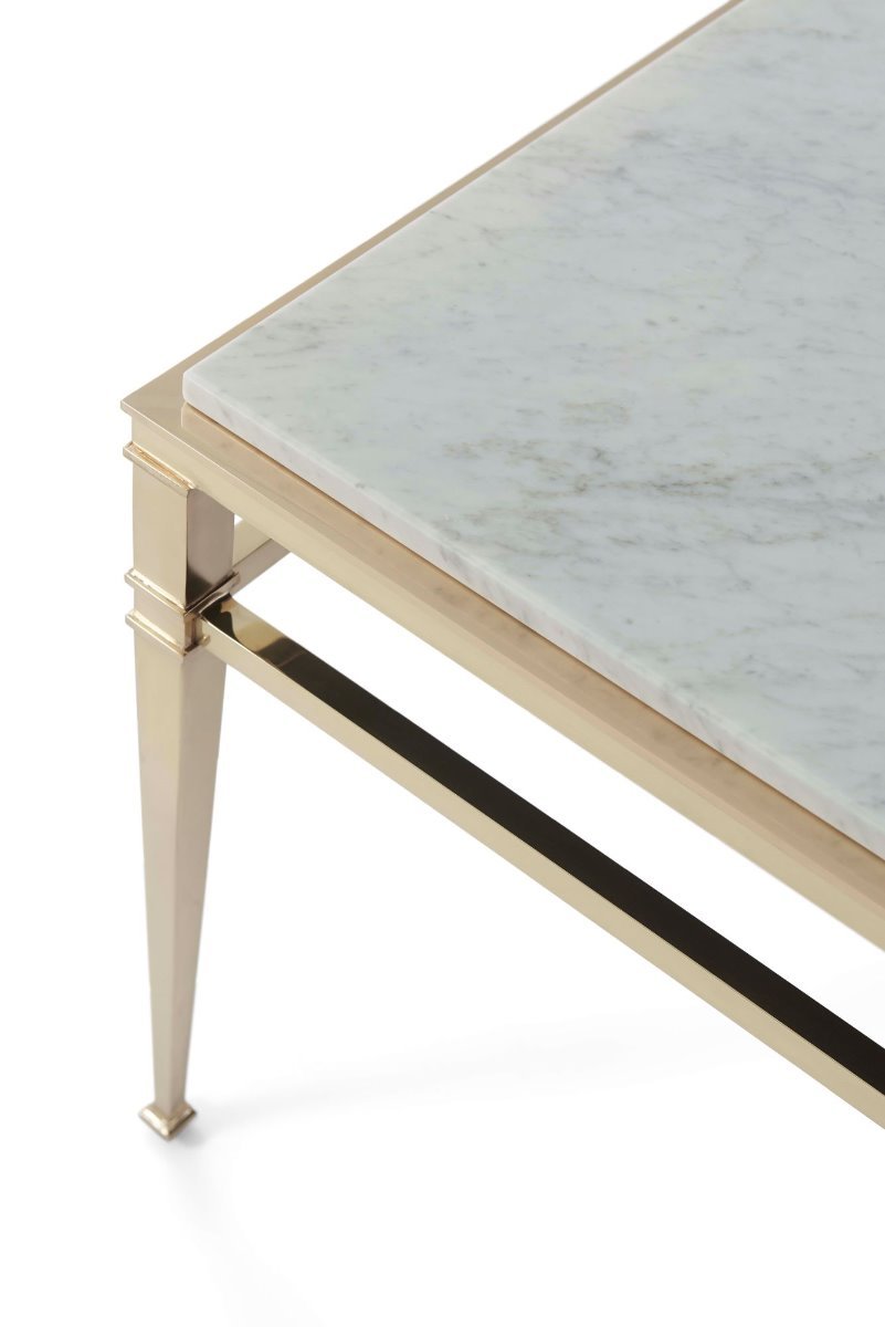 Product photograph of Theodore Alexander Side Table Annalynn In Marble from Olivia's.