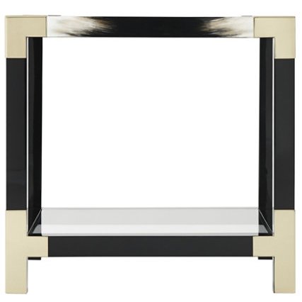 Product photograph of Theodore Alexander Cutting Edge Side Table In Black from Olivia's.