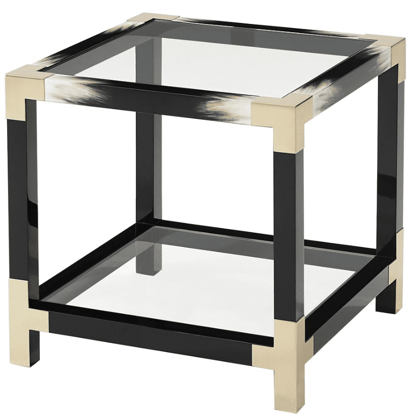 Product photograph of Theodore Alexander Cutting Edge Side Table In Black from Olivia's