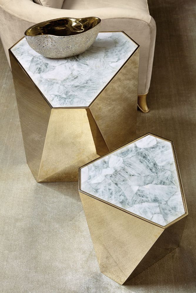 Product photograph of Caracole Signature Debut The Contempo Small Side Table Gold from Olivia's.