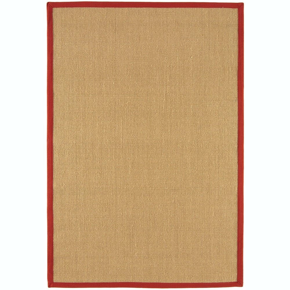 Asiatic Carpets Sisal Machine Woven Rug Linen/Red - 120 x 180cm