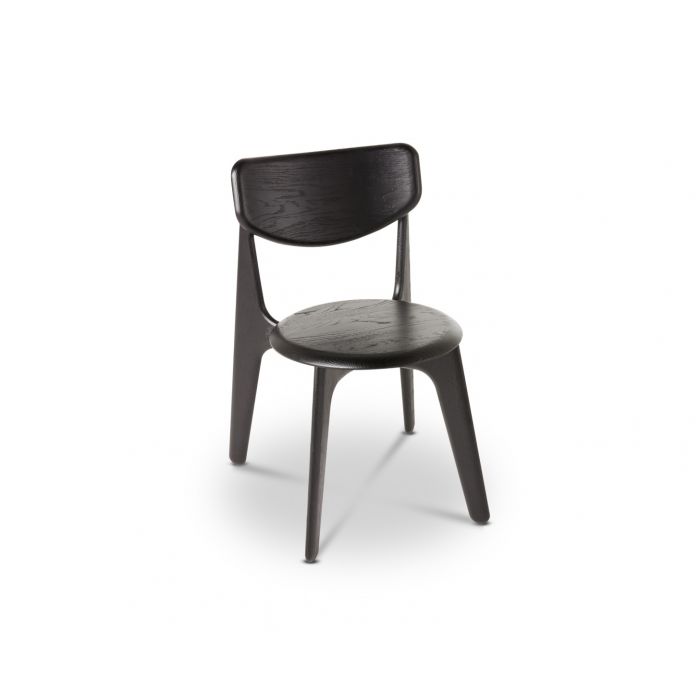 Product photograph of Tom Dixon Slab Chair Black from Olivia's