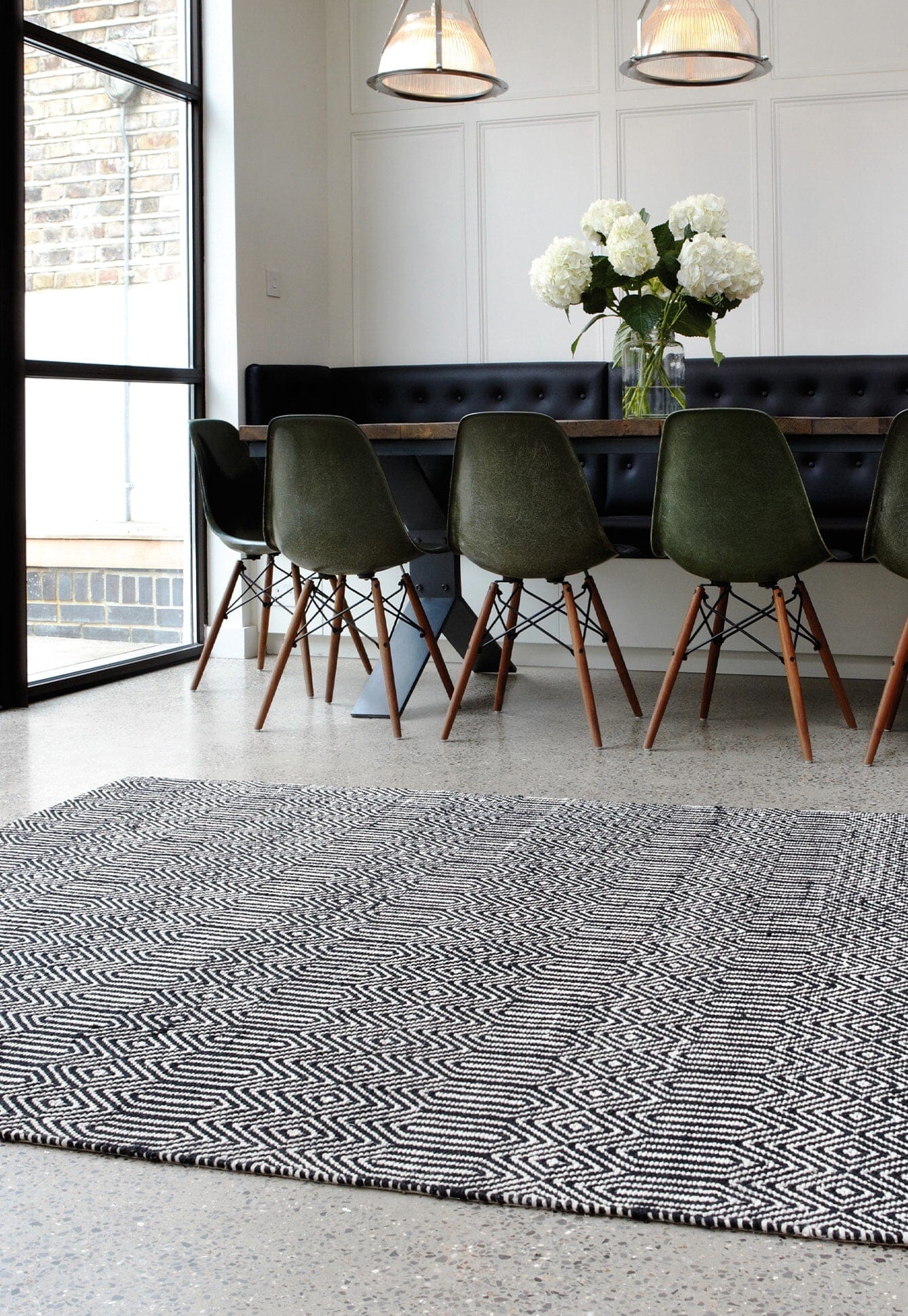Product photograph of Asiatic Carpets Sloan Hand Woven Rug Black - 160 X 230cm from Olivia's.