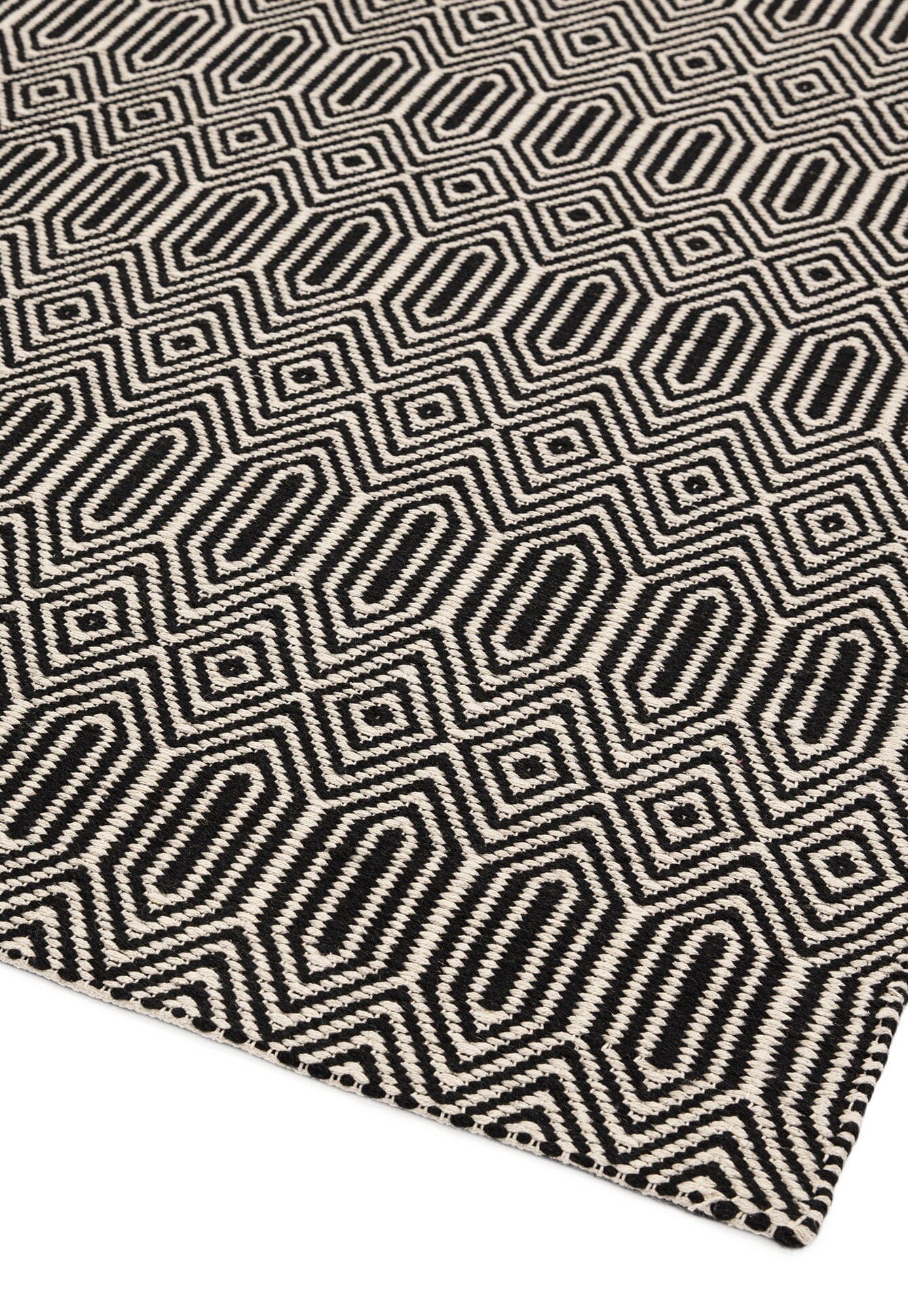 Product photograph of Asiatic Carpets Sloan Hand Woven Rug Black - 160 X 230cm from Olivia's.