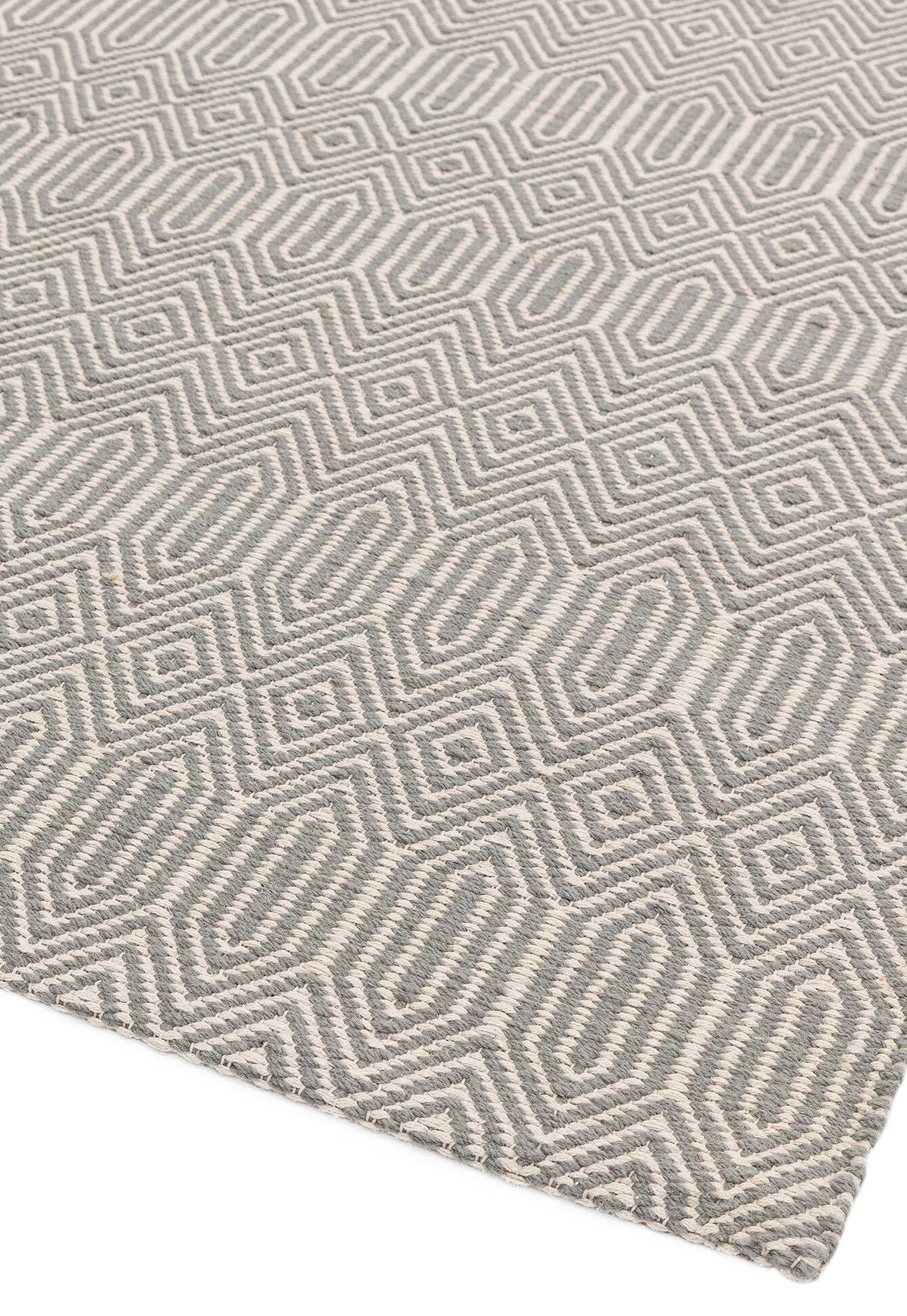 Product photograph of Asiatic Carpets Sloan Hand Woven Rug Silver - 100 X 150cm from Olivia's.