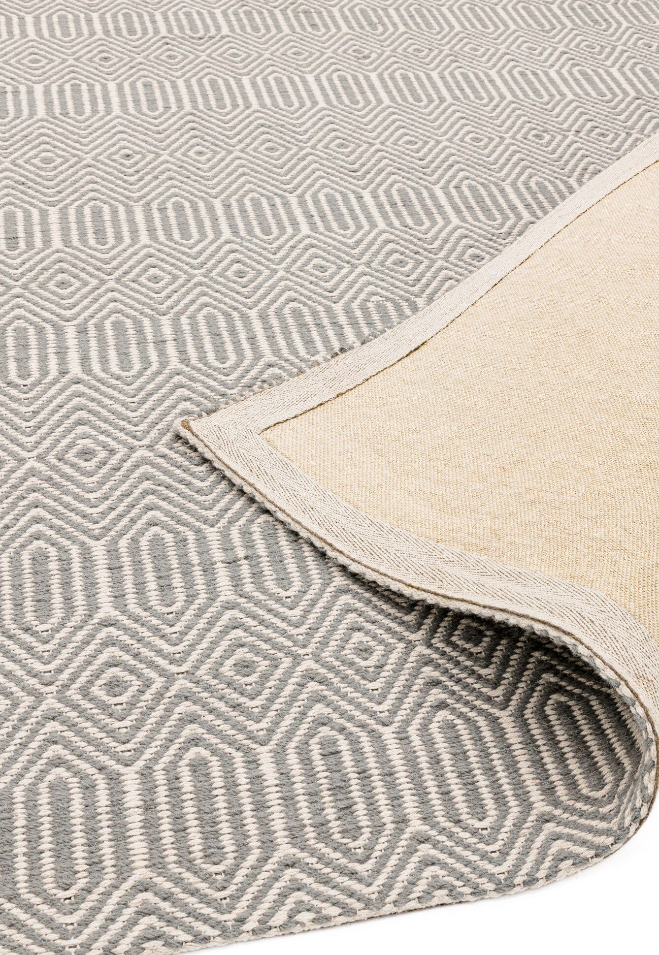 Product photograph of Asiatic Carpets Sloan Hand Woven Rug Silver - 100 X 150cm from Olivia's.