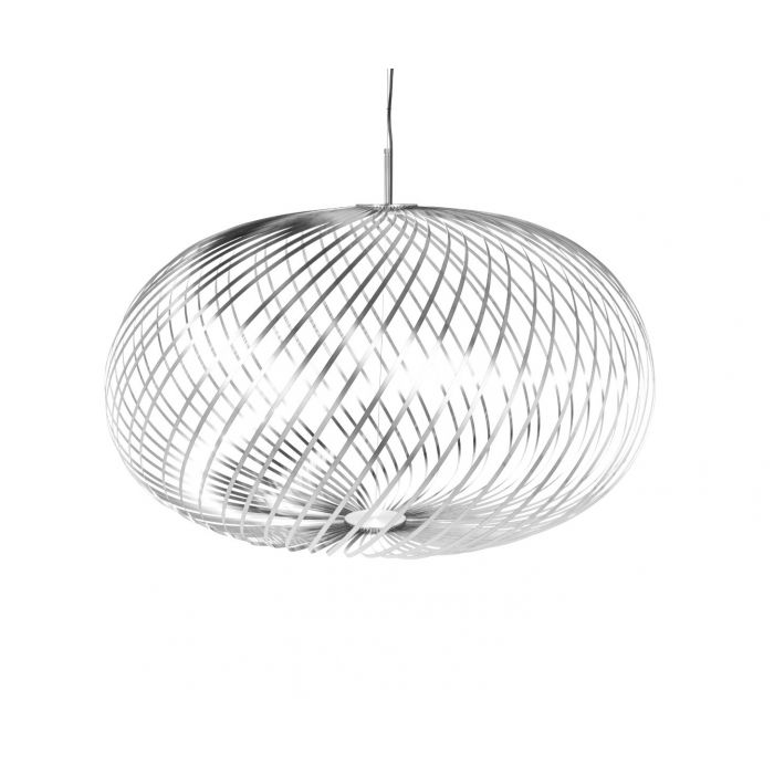 Product photograph of Tom Dixon Large Spring Pendant Silver from Olivia's