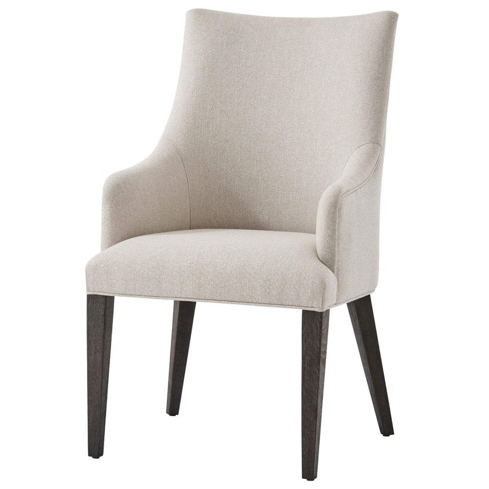 Ta Studio Adele Dining Chair With Arms In Kendal Linen