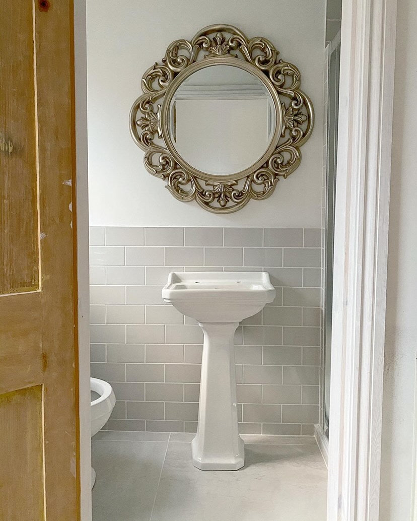 Product photograph of Gallery Interiors Chartwell Mirror Antique Silver from Olivia's.
