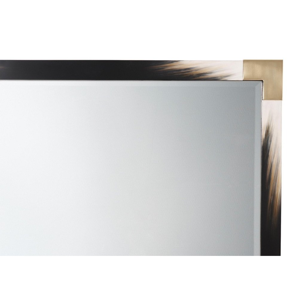 Product photograph of Theodore Alexander Cutting Edge Small Wall Mirror In Black from Olivia's.