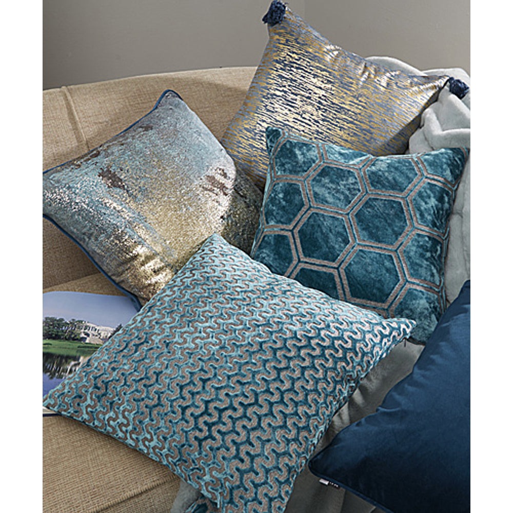 Product photograph of Malini Oslo Cushion Blue Small from Olivia's.