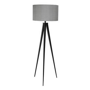 Product photograph of Zuiver Tripod Floor Lamp Grey - Metal Base Black Grey Metal Base from Olivia's